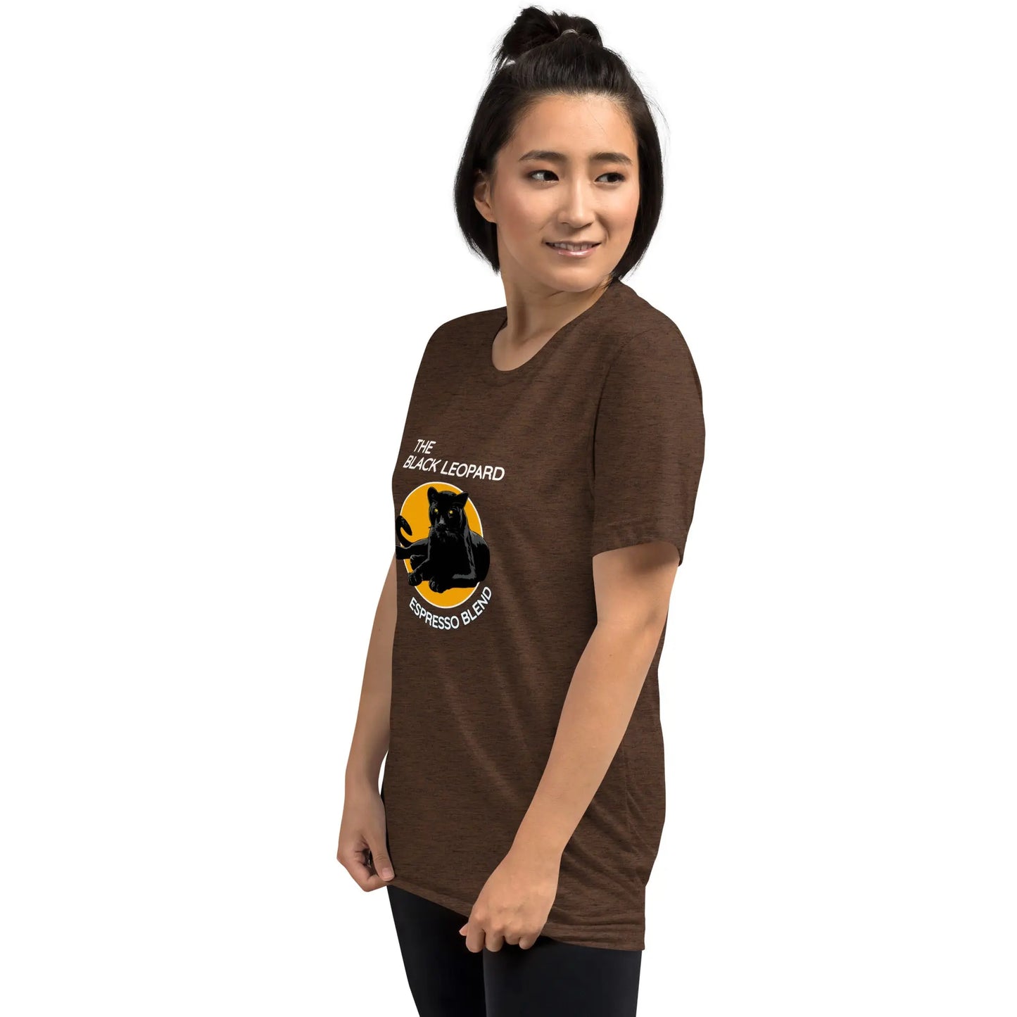 DMC Black Leopard Short Sleeve Tri-Blend Comfy T-shirt Diving Moose Coffee, LLC