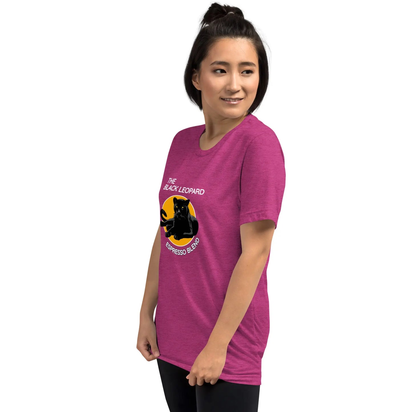DMC Black Leopard Short Sleeve Tri-Blend Comfy T-shirt Diving Moose Coffee, LLC
