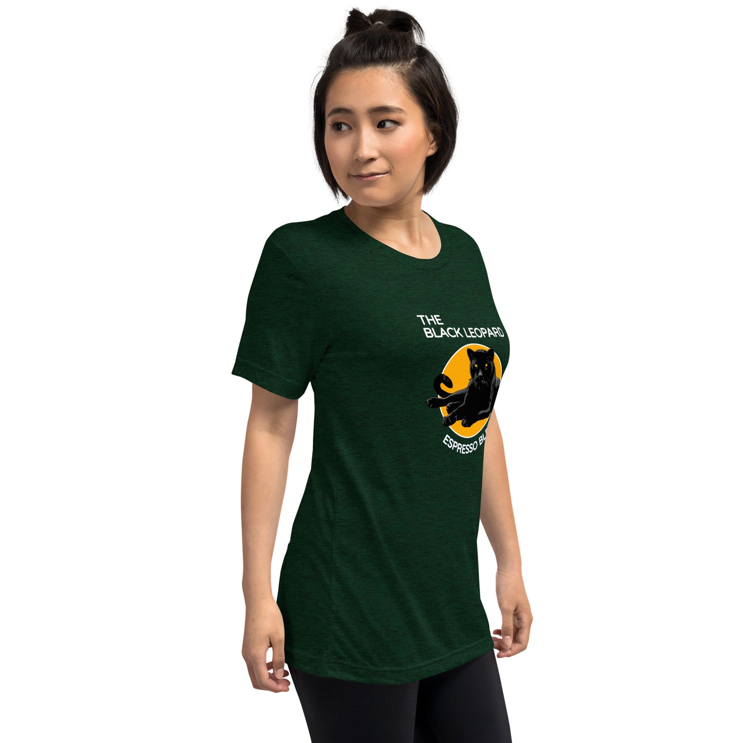 DMC Black Leopard Short Sleeve Tri-Blend Comfy T-shirt