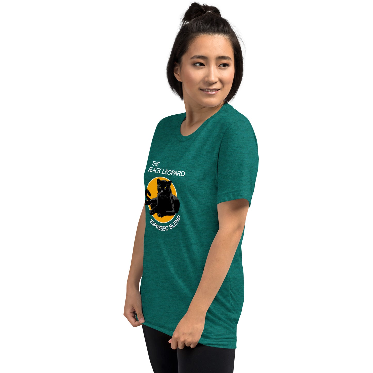 DMC Black Leopard Short Sleeve Tri-Blend Comfy T-shirt