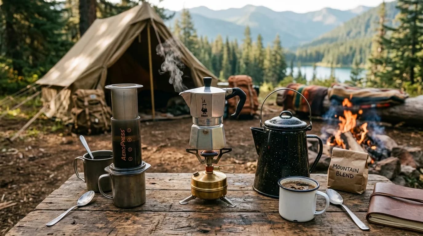 The Best Coffee Brewing Method for Camping: AeroPress, Moka Pot, and Cowboy Coffee Compared