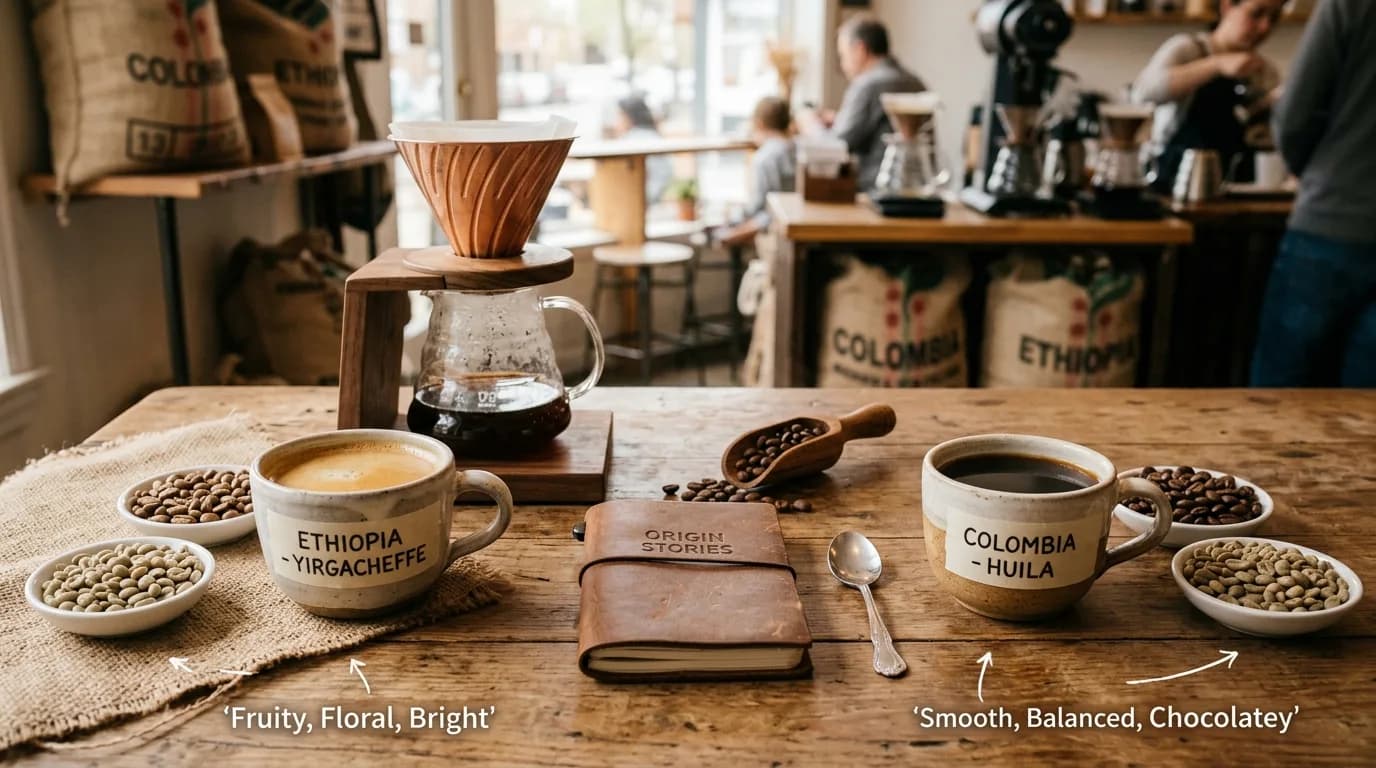 Ethiopian vs. Colombian Coffee Beans: How Origin Shapes Flavor, Aroma, and Your Morning Ritual