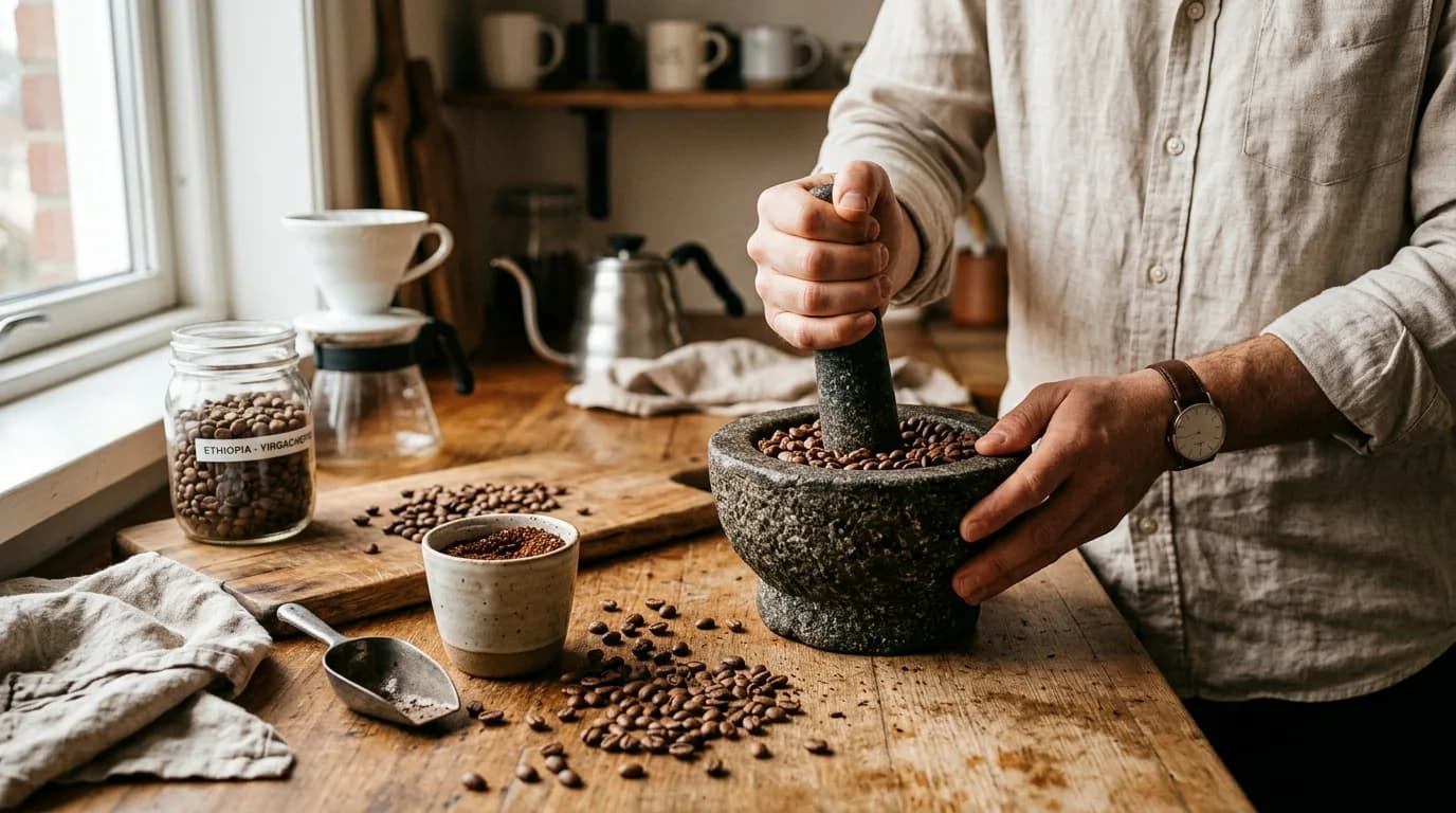 How to Grind Coffee Beans without a Grinder