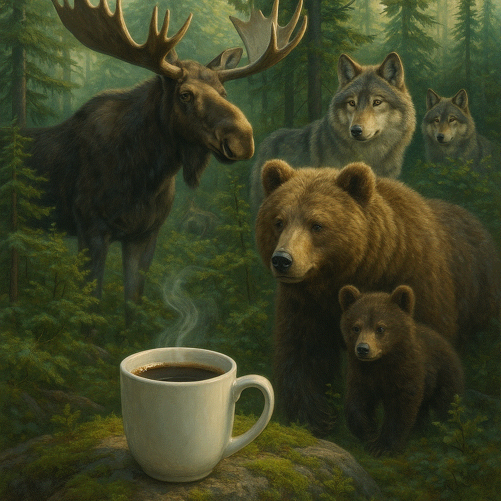 Bag of Diving Moose Coffee supporting wildlife conservation and ethical sourcing