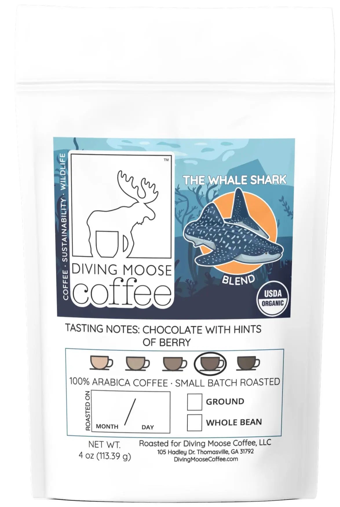 4-Count Most Popular Sample Pack (4oz each) Diving Moose Coffee, LLC