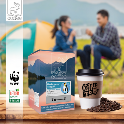 The Emperor Penguin – 12 Single Serve Coffee Pods Light Roast Blend