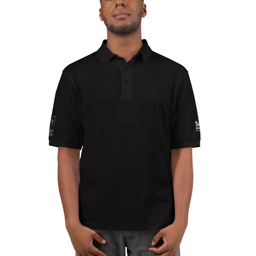 DMC Bold Yet Smooth Men's Premium Polo Diving Moose Coffee, LLC