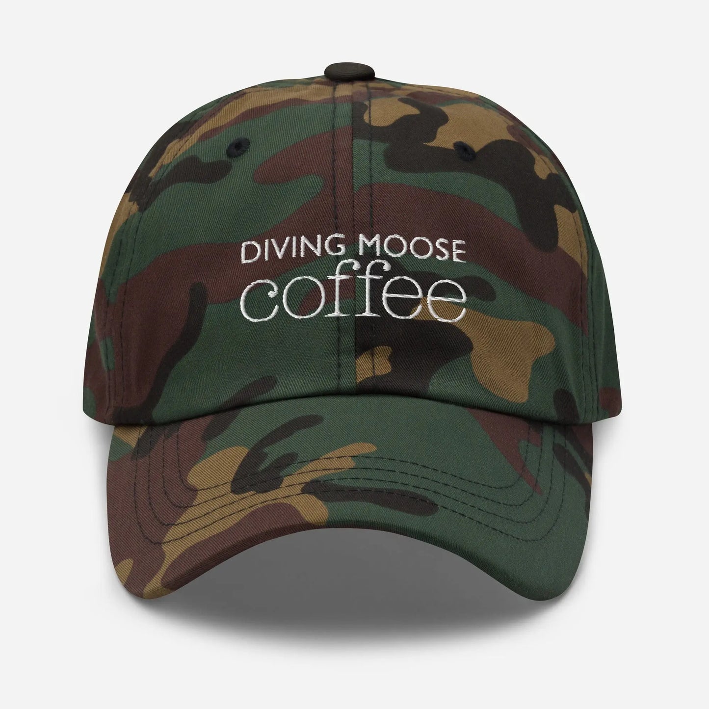 DMC Not Just Dads Hat (One Size Adjustable Fit) Diving Moose Coffee, LLC