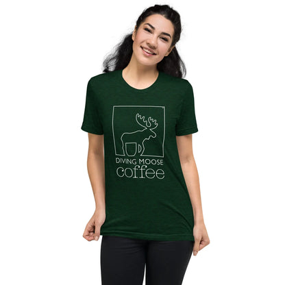 DMC Short Sleeve Tri-Blend Comfy T-shirt Diving Moose Coffee, LLC