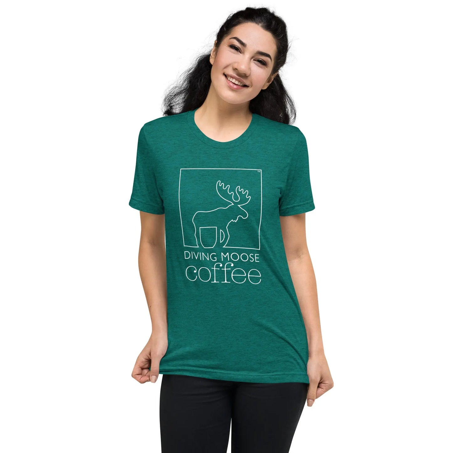 DMC Short Sleeve Tri-Blend Comfy T-shirt Diving Moose Coffee, LLC