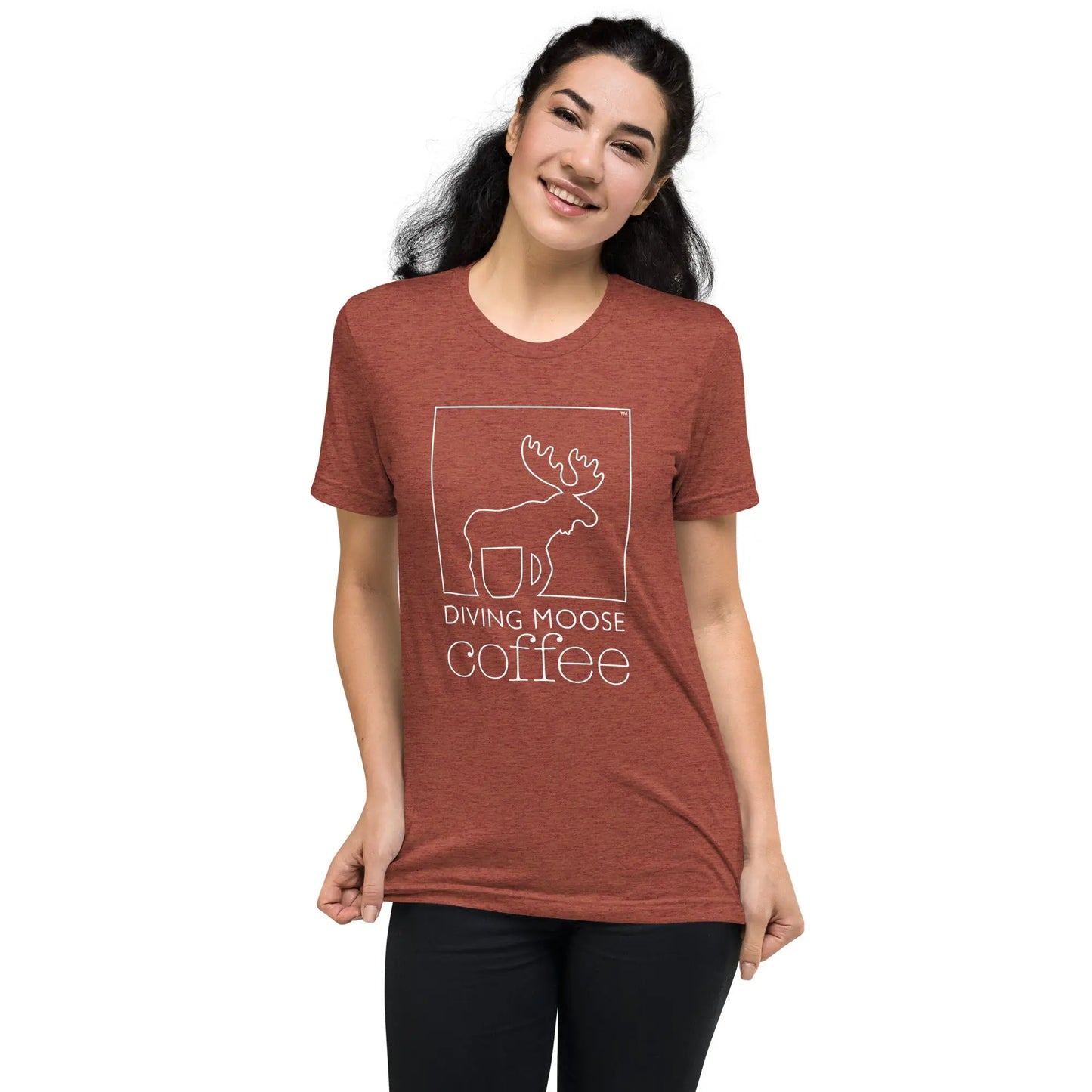 DMC Short Sleeve Tri-Blend Comfy T-shirt Diving Moose Coffee, LLC