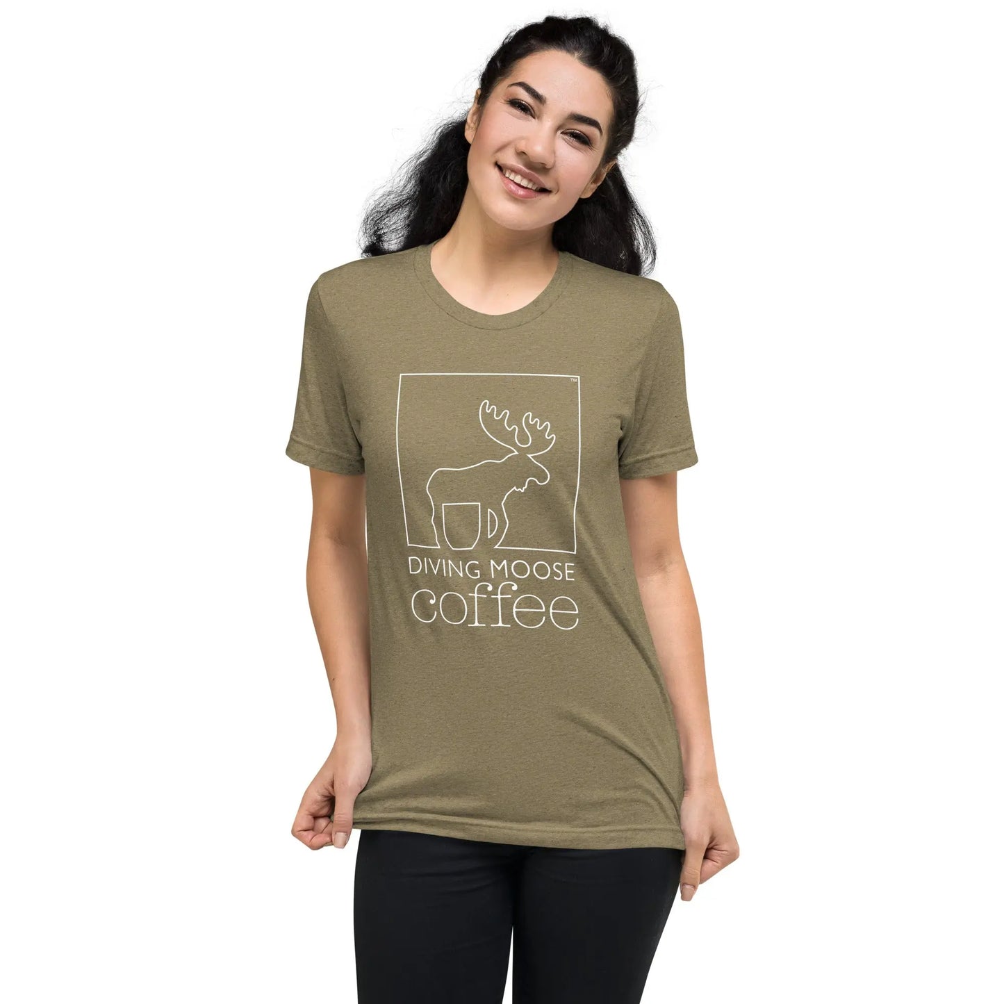 DMC Short Sleeve Tri-Blend Comfy T-shirt Diving Moose Coffee, LLC