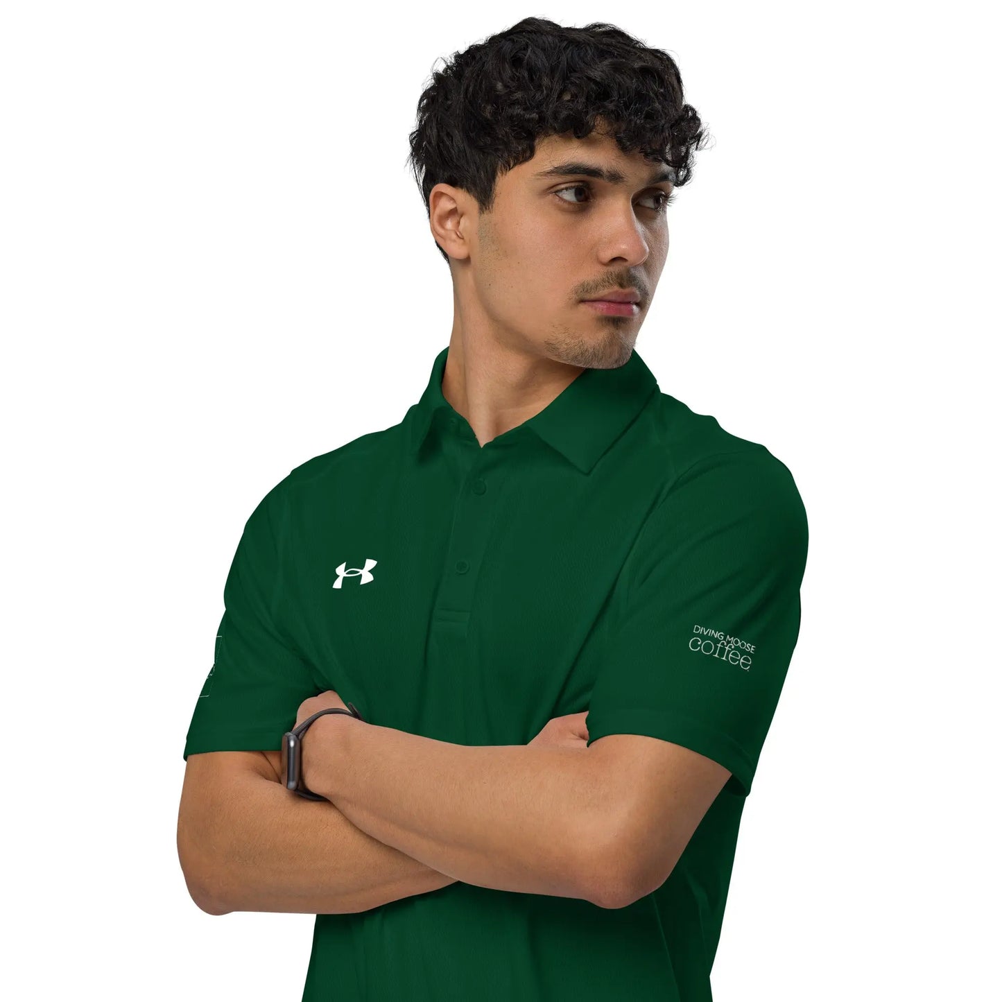 DMC Under Armour® Moisture Wicking Men's Athletic Polo Diving Moose Coffee, LLC